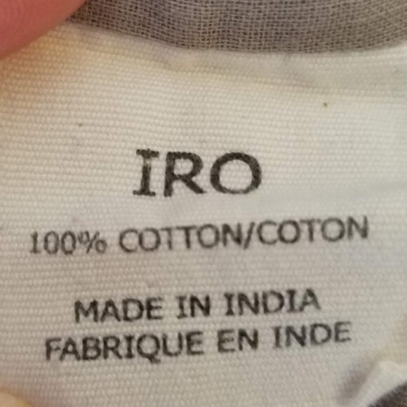 IRO Eyelet Embroidered Cotton Tan Mini Skirt Sz T0 - Picture 6 of 7